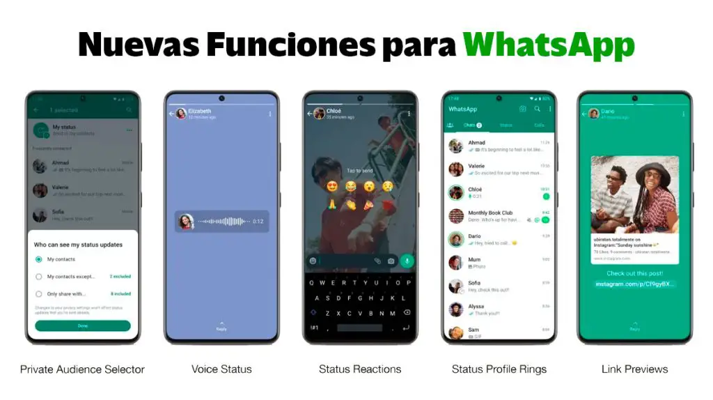 Funciones nuevas para WhatsApp